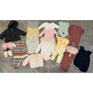 Baby Girl Clothing Lot 3-6 Months Early Fall Autumn Lot Coat Sleepers 20 pieces